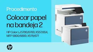 Colocar papel na bandeja 2 | HP Color LaserJet 5700/6700, X557/654, MFP 5800/6800, X579/677