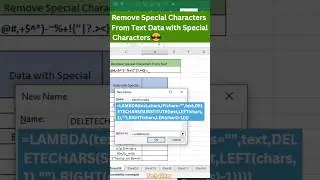 Remove Special Characters from text string with excel LAMBDA Function