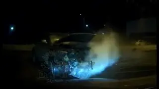 Не уступил дорогу: момент жёсткой аварии в Мурманске