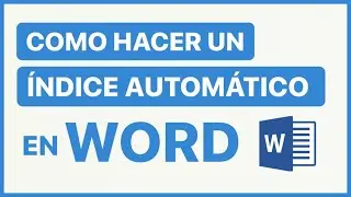 Crear INDICE Automatico en Word CON NUMERACIÓN (2024) ✅