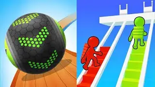 Going Balls Vs Bridge Race Walk through Android iOS Game play HDE43