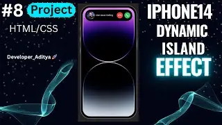 Creating iPhone 14 Dynamic Island Effect using HTML & CSS | web dev | No Talking| 