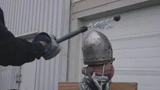 Helmet Tests, Part 5 - Bascinet vs. Axe, Mace, Hammer, Flail (plus Poleaxe Fail)