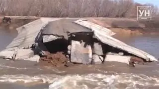 Прорыв дамбы в поселке Переметное, ЗКО