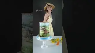 Торт с росписью. Cake painting