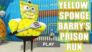 🧽 YELLOW SPONGE BARRYS PRISON RUN 🍍(Obby) Roblox Gameplay