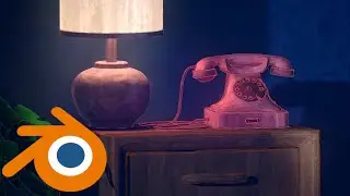 Painterly Telephone by Night - Made in Blender 4.0