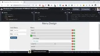 Wordpress Menu INTERFACE CSS & HTML & Js Drag & Drop