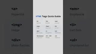 HTML Tags Guide 👨‍💻
