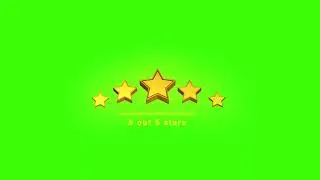 Green screen | 5 stars rating 3D animation | royalty free | motion background | green screen effect
