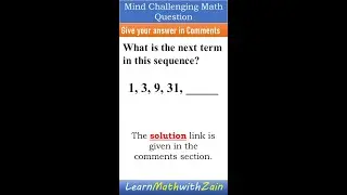 Mind Challenging Math Problem 1 | Hardest Math Question | Learn Math with Zain