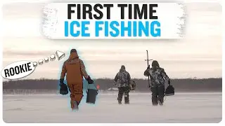 First time Ice Fishing in an ice hut!