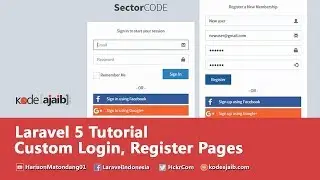 LARAVEL 5 Tutorial : Custom Login, Register & Password Reset Pages