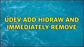 udev add hidraw and immediately remove