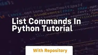 List commands in python tutorial