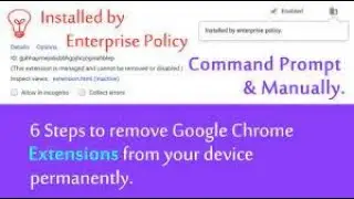 How to Remove Installed by Enterprise Policy Extension from Google Chrome #enterprise extension