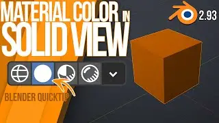 How to change material color in SOLID MODE? | Blender 2.93 | Tutorial