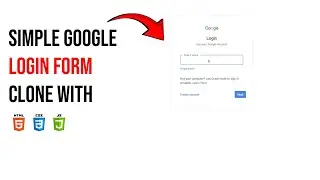 Build a Simple Google Login Form Replica with HTML, CSS & JavaScript