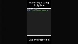 Reverse a string in Python - 