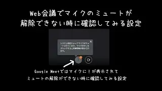 Windows10：Web会議でマイクのミュートが解除できない時に確認してみる設定