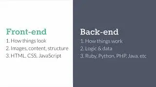 Front-end vs. Back-end