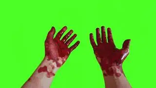 Bloody Hand Green Screen Video