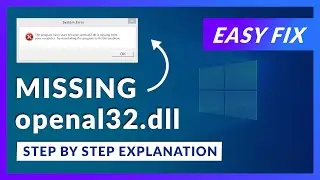 openal32.dll Missing Error | How to Fix | 2 Fixes | 2021