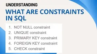12 What are constraints in SQL | Types of constraints in SQL