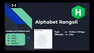 Alphabet Rangoli [HackerRank] Solution | Python | String | Pattern Printing