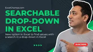 Start using Searchable Drop Down List in Excel