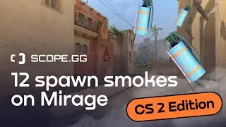 CS2 Mirage - Spawn Smokes to Window  | 12 Different Spawns