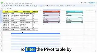 Google Sheets - Pivot tables - Effortlessly Track Your Expenses with Pivot Tables in Google Sheets