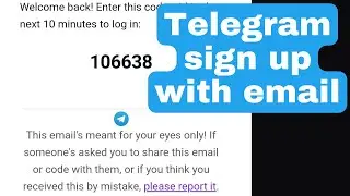 Telegram sign up with email (Is it possible?)