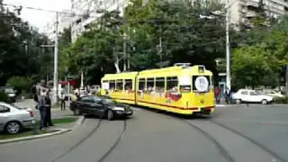 Parada tramvaielor in CARAVANA TIMPULUI, tramvaiele intrand pe strada Reinvierii, 19 Septembrie 2009