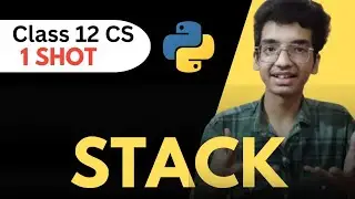 Data Structure Stack🔥One shot Class 12 Computer Science | FREE NOTES🔥