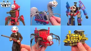 All Thomas and Choo Choo Charles with Clay 🚂 Scary Tank Engine Trains | Roman Clay