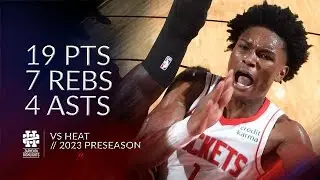 Amen Thompson 19 pts 7 rebs 4 asts vs Heat 2023 Preseason