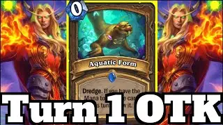 TURN 1 OTK! I DID IT!!! Again! Aquatic Form is BROKEN! | Hearthstone