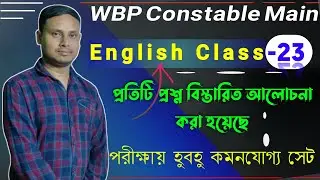 WBP Constable Main English Class 2021 | English Practice Set | English Grammar |