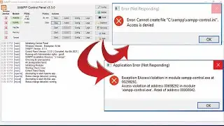 Fix Xampp -  You can not quit Xampp? Errors when click Quit in Xampp in Window 10/Access is denied