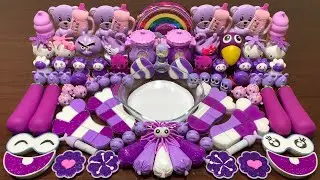 Relaxing With Piping Bags !! PURPLE Slime !! Mixing Random Things Into SLIME ! Satisfying Slime 