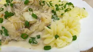 Минтай в сливках🐟 Минтай в сливочном соусе за 5 минут! Такую рыбу любят все!!!