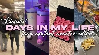 REALISTIC DAYS IN MY LIFE *teen content creator edition*| brand deals, come to school with me, etc