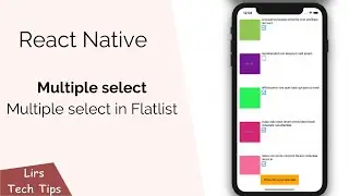 React Native: Multiple select in Flatlist