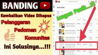 Cara Mengembalikan Video Youtube Yang Terhapus Karena Pelanggaran #BandingYoutube