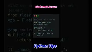 Setting up a basic Flash Web Server  - Python Tips 