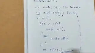Functions in C | Function with no arguments  and no return value.