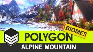 POLYGON Alpine Mountain - Nature Biome - Low Poly 3D Art by 