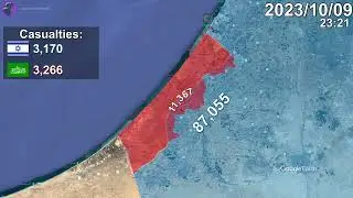 Israel-Hamas War: First Week Mapped using Google Earth