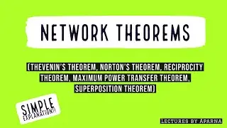 NETWORK THEOREMS | Network theory & Analysis